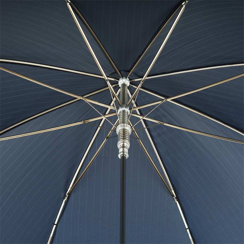 Fish Handle Blue Canopy Umbrella – Handmade Italian Elegance