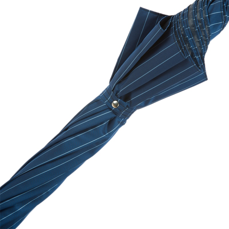 Fish Handle Blue Canopy Umbrella – Handmade Italian Elegance