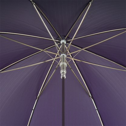 Purple Umbrella with Silver Lion Handle – Handmade Luxury from Italy