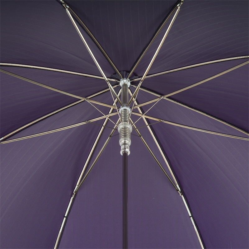 Purple Umbrella with Silver Lion Handle – Handmade Luxury from Italy