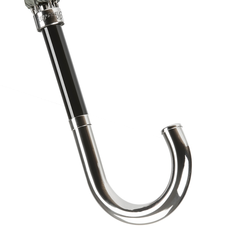 Striped Dandy Umbrella with Silver Handle – Handmade in Italy