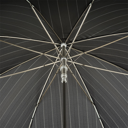 Striped Dandy Umbrella with Silver Handle – Handmade in Italy