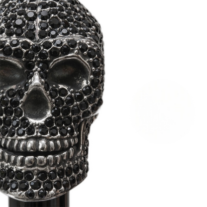 Camouflage Umbrella with Black Swarovski Skull – Handmade in Italy