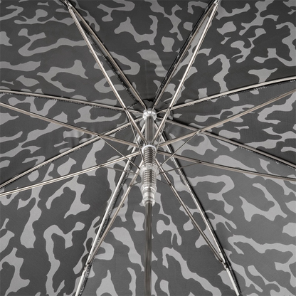 Camouflage Umbrella with Black Swarovski Skull – Handmade in Italy
