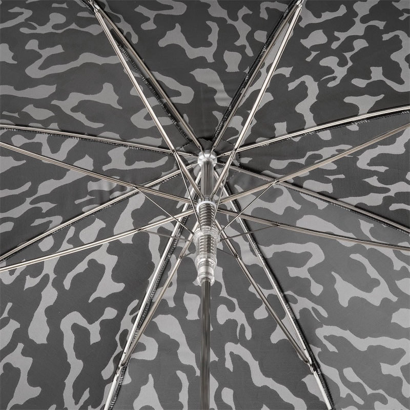 Camouflage Umbrella with Black Swarovski Skull – Handmade in Italy