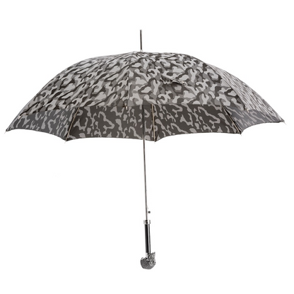 Camouflage Umbrella with Black Swarovski Skull – Handmade in Italy