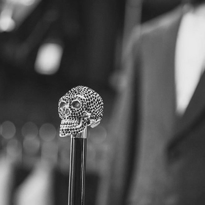 Camouflage Umbrella with Black Swarovski Skull – Handmade in Italy