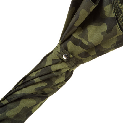 Camouflage Umbrella with Crocodile Handle – Handmade in Italy