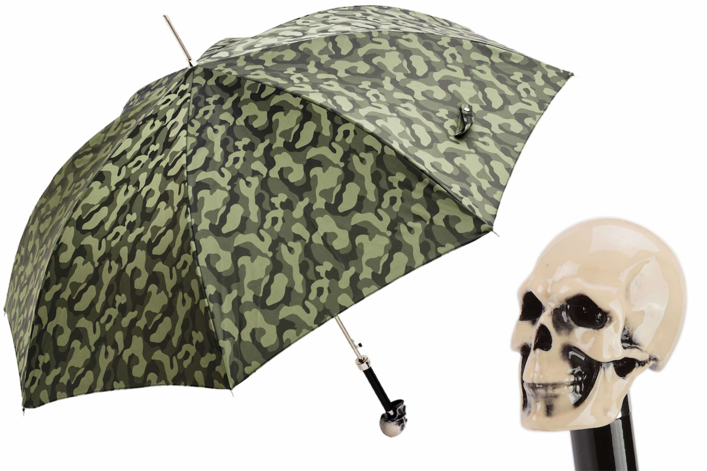 Exclusive Luxury Camouflage Umbrella with Skull Handle
