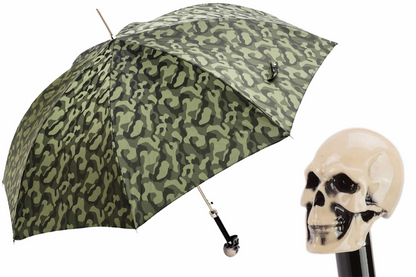 Exclusive Luxury Camouflage Umbrella with Skull Handle