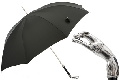 Luxury Designer Silver Greyhound Handle Luxury Umbrella
