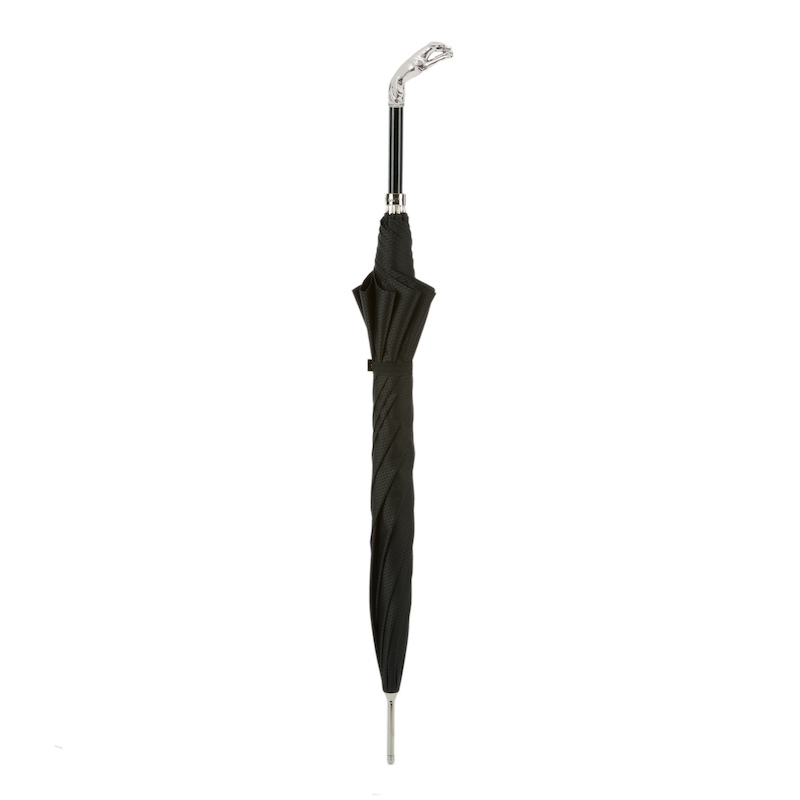 Luxury Designer Silver Greyhound Handle Luxury Umbrella