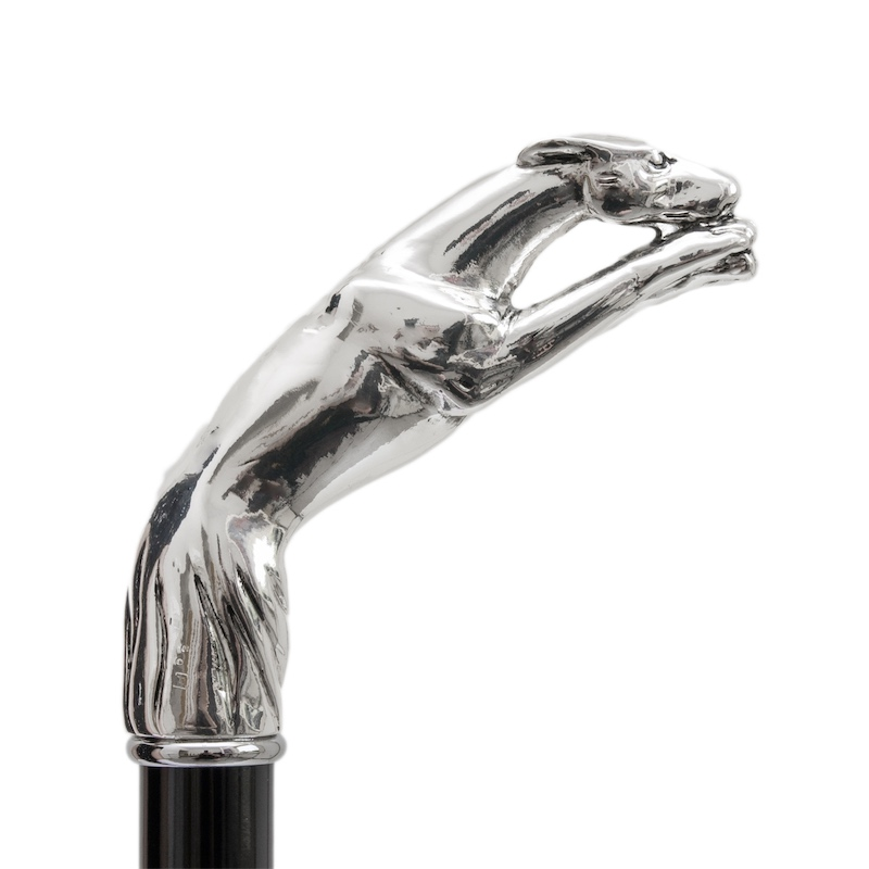 Luxury Designer Silver Greyhound Handle Luxury Umbrella
