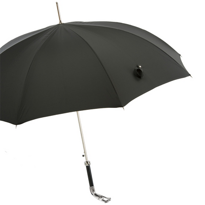 Luxury Designer Silver Greyhound Handle Luxury Umbrella