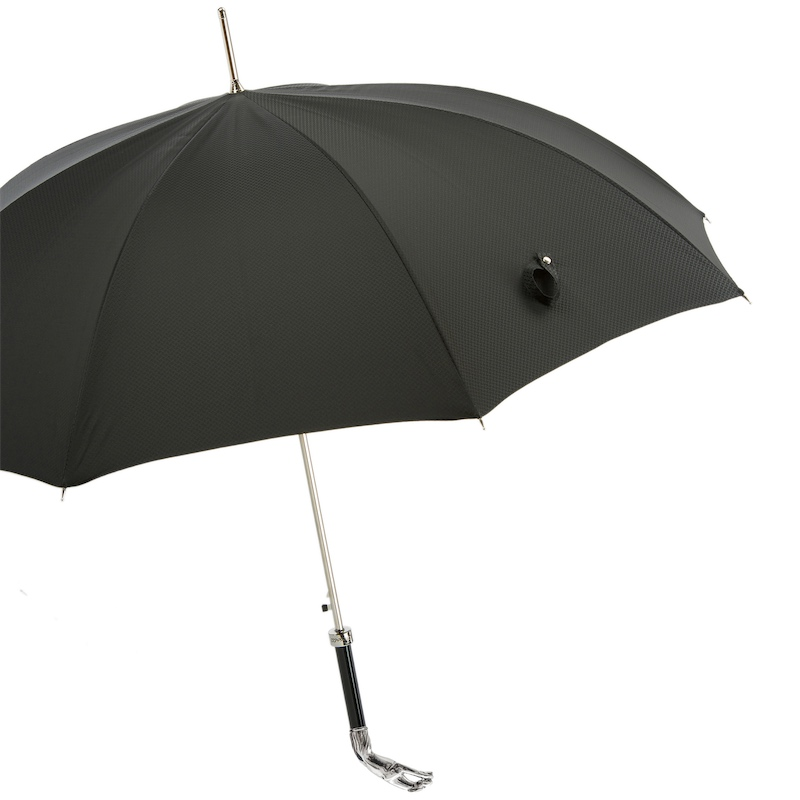 Luxury Designer Silver Greyhound Handle Luxury Umbrella