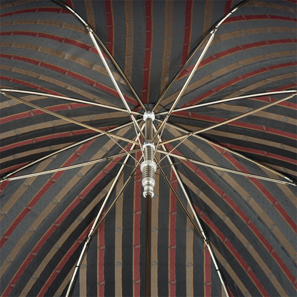 Artisanal Italian Umbrella with Leather Handle – Handmade Luxury