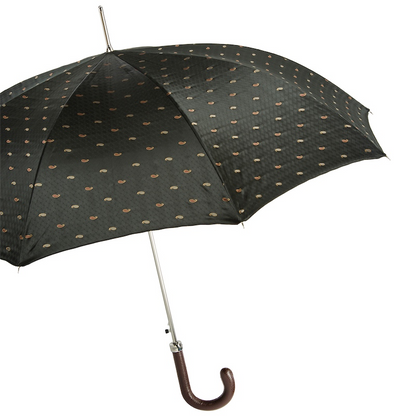 Artisanal Italian Umbrella with Leather Handle – Handmade Luxury