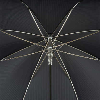 Luxury Umbrella with Silver Labrador Handle – Handmade in Italy