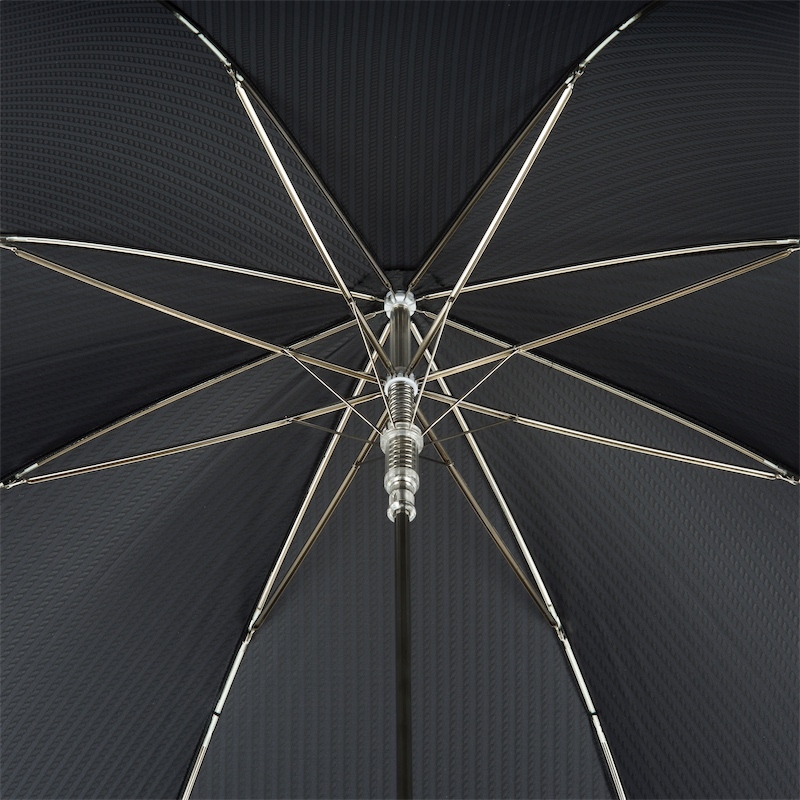 Luxury Umbrella with Silver Labrador Handle – Handmade in Italy