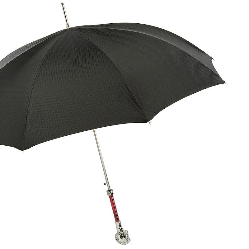 Elegant Umbrella with Silver Horse Handle – Handmade Italian Design