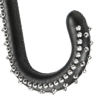 Black Umbrella with Studs Handle – Handmade in Italy