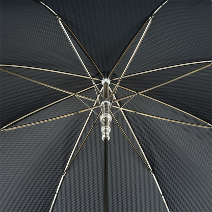 Black Umbrella with Studs Handle – Handmade in Italy