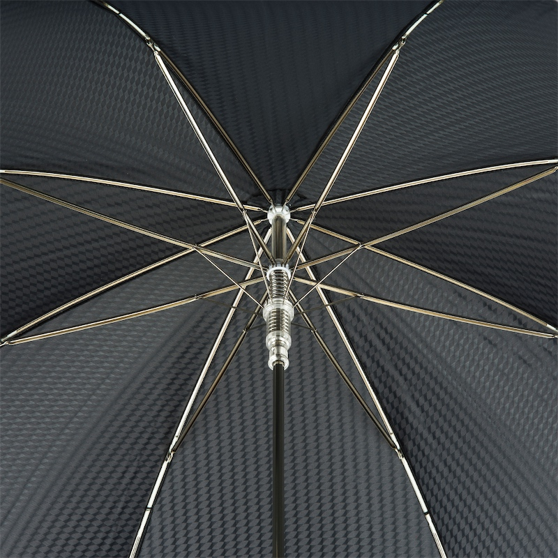 Black Umbrella with Studs Handle – Handmade in Italy