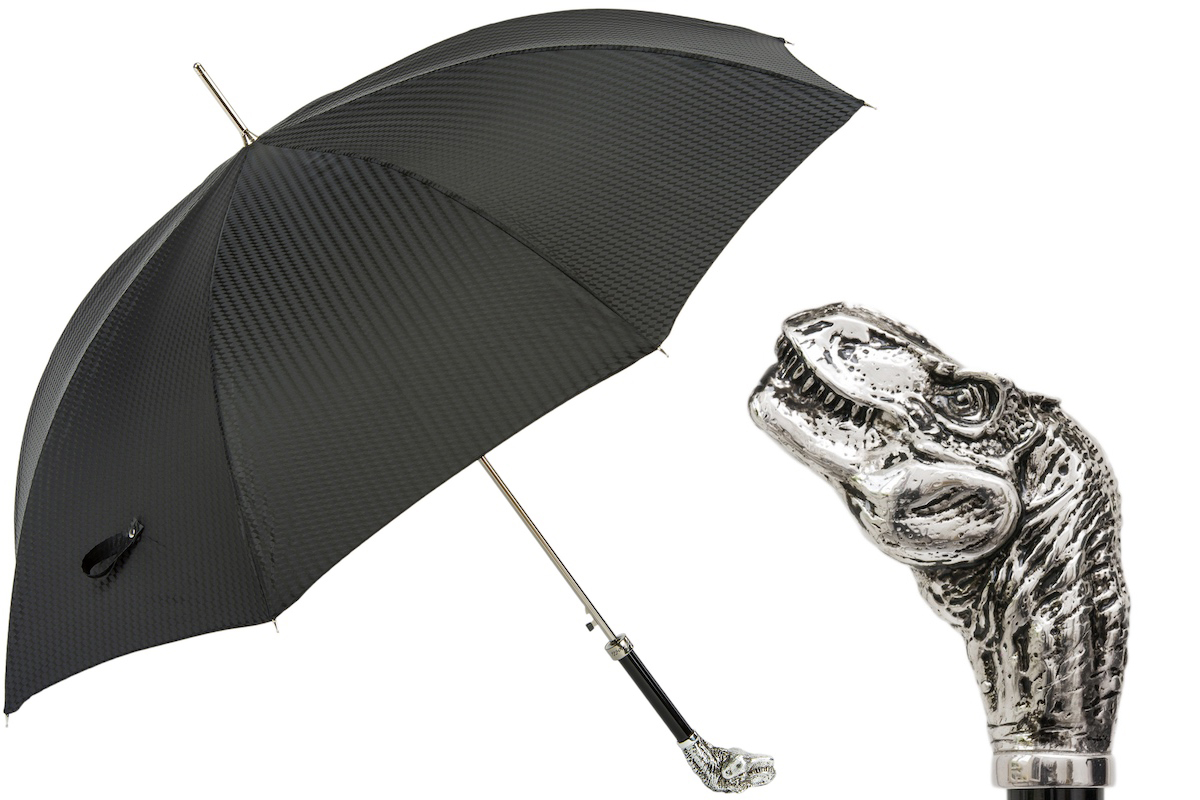 Luxury T-Rex Umbrella with Brass Handle – Handmade in Italy