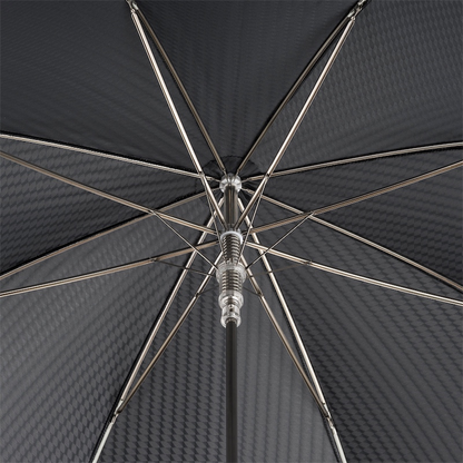 Silver Tiger Umbrella with Metal Handle – Handmade in Italy