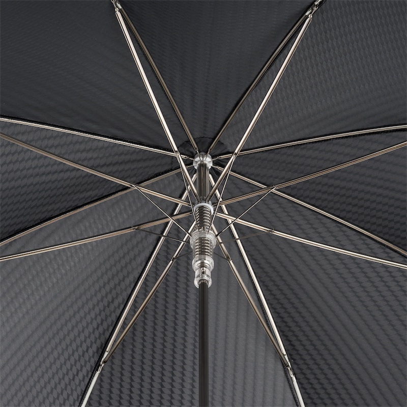 Silver Tiger Umbrella with Metal Handle – Handmade in Italy