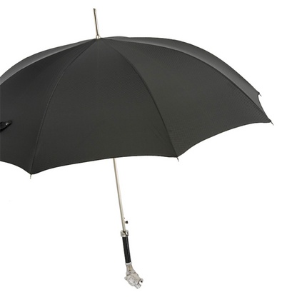 Vintage Panther Umbrella with Brass Handle – Handmade in Italy