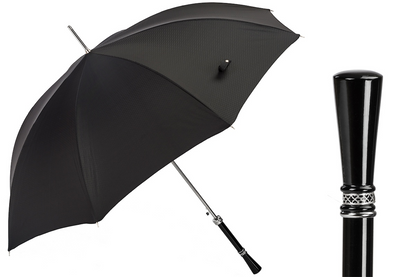 Luxury Black Gent's Umbrella – Handmade Italian Excellence