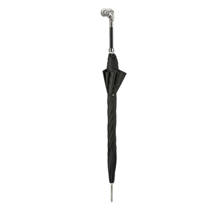Luxury Umbrella with Silver Ram Handle – Handmade in Italy