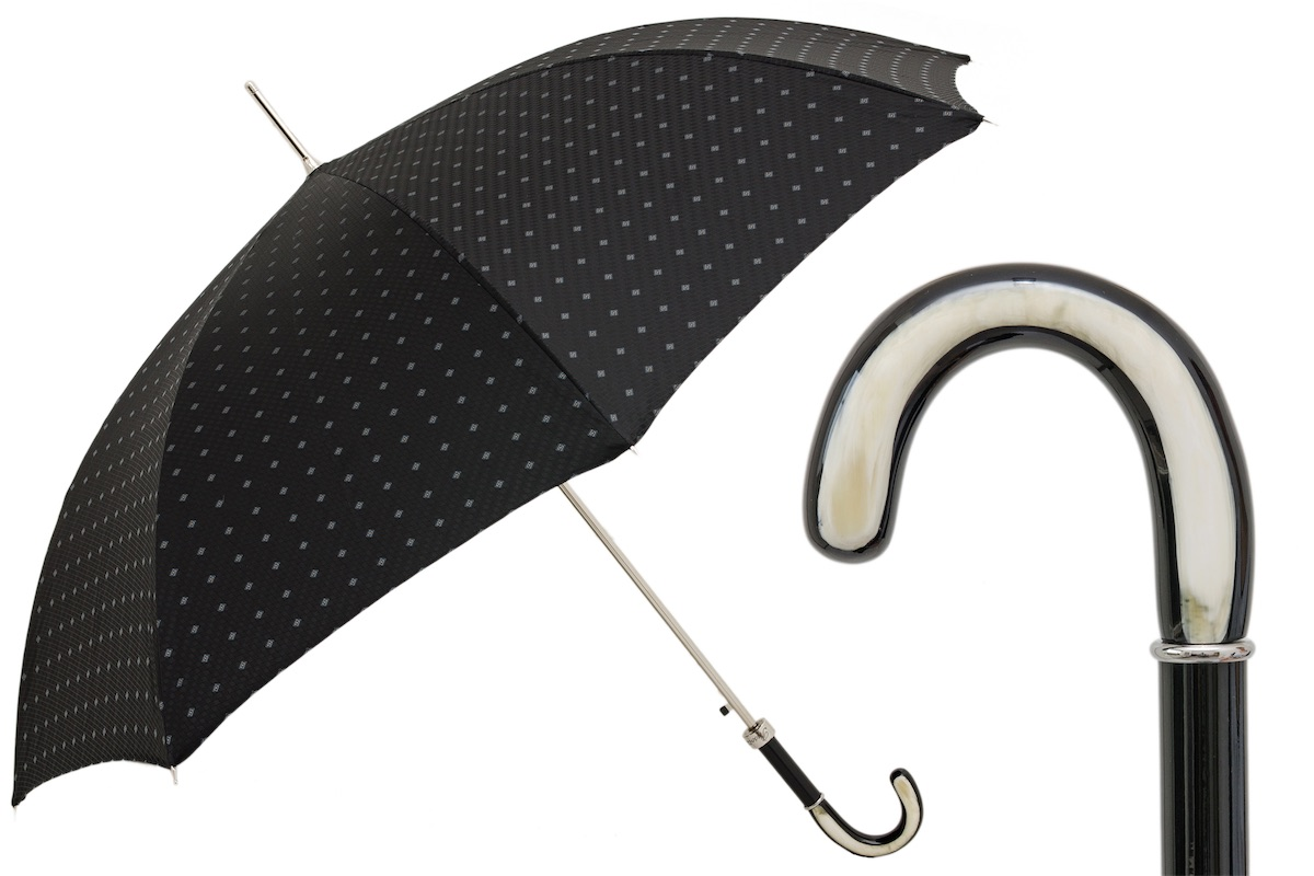 Elegant Classic Umbrella with Water Buffalo Horn Handle