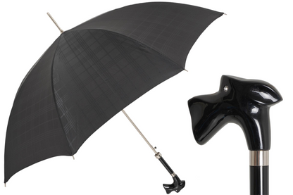 Luxury Black Schnauzer Umbrella – Handmade Italian Designer Craft