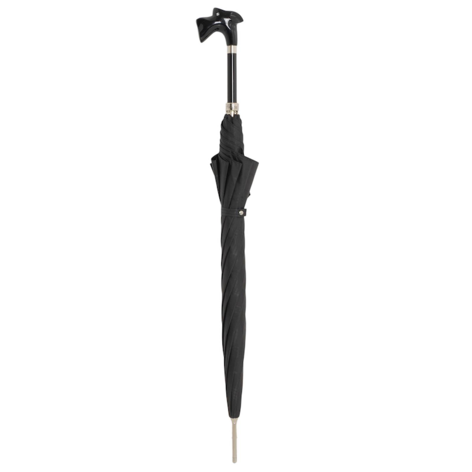 Luxury Black Schnauzer Umbrella – Handmade Italian Designer Craft