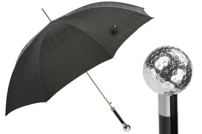 Silver Golf Ball Elegant Umbrella – Handmade Italian Luxury