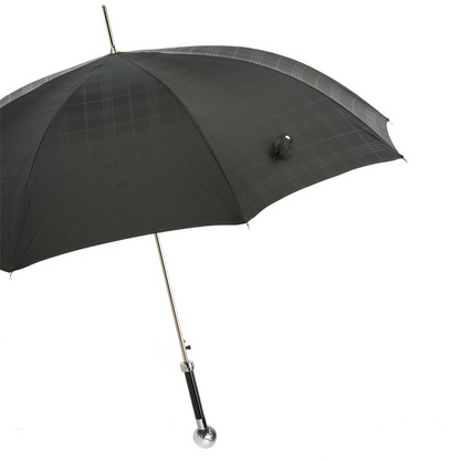 Silver Golf Ball Elegant Umbrella – Handmade Italian Luxury