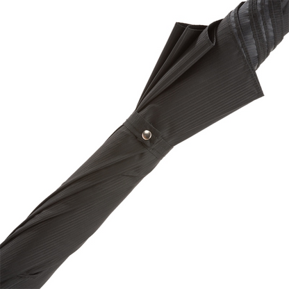 Black Umbrella with Luxury Blue Gem Handle – Handmade in Italy