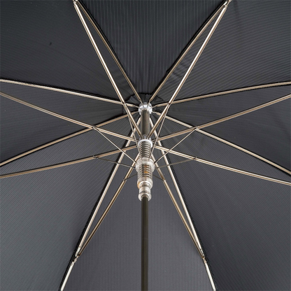 Black Men’s Umbrella with Luxury Red Gem Handle – Italian Design
