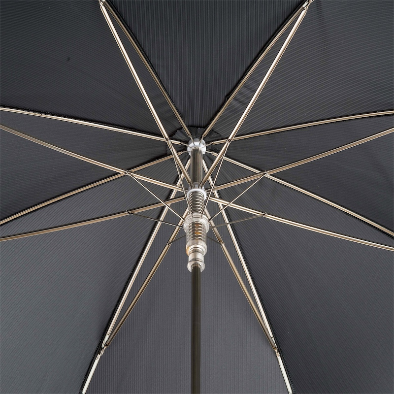 Black Men’s Umbrella with Luxury Red Gem Handle – Italian Design