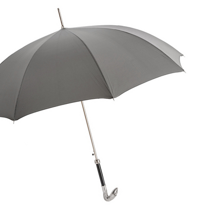 Snake Head Gray Canopy Umbrella – Handmade Italian Design