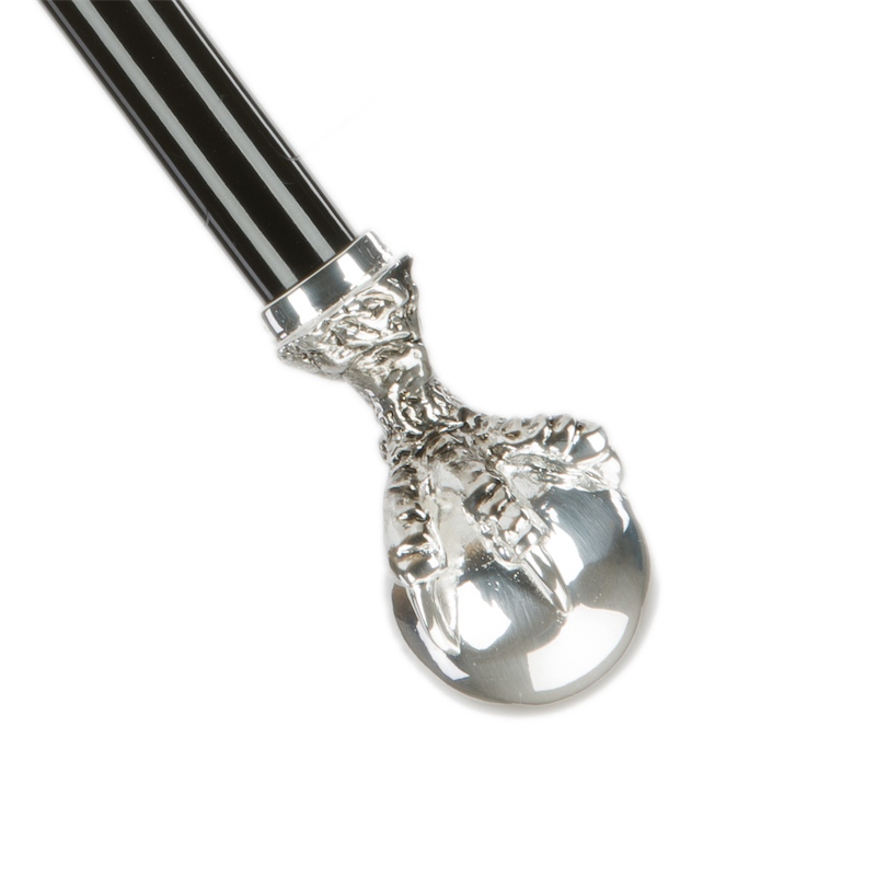 Designer Black Umbrella with Brass Claw Handle