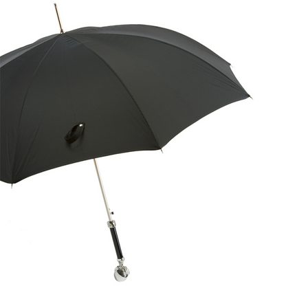 Designer Black Umbrella with Brass Claw Handle