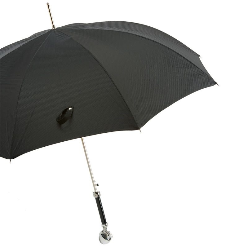 Designer Black Umbrella with Brass Claw Handle
