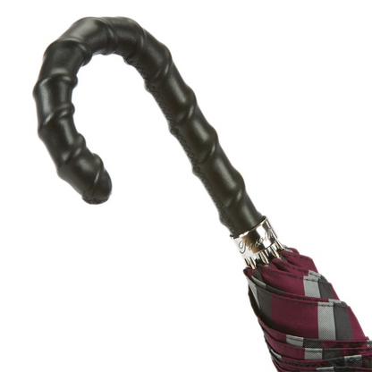 Classic Men’s Umbrella with Premium Leather Handle – Handmade in Italy