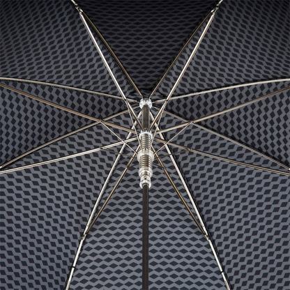 Luxury Umbrella with Twisted Leather Handle – Handmade in Italy