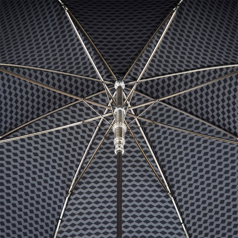 Luxury Umbrella with Twisted Leather Handle – Handmade in Italy