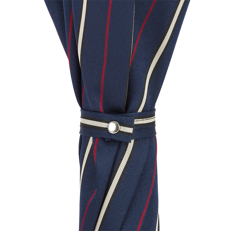 Striped Umbrella with Silver Monkey Handle – Handmade Italian Luxury