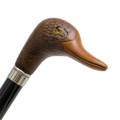 Striped Umbrella with Duck Handle – Handmade Italian Luxury